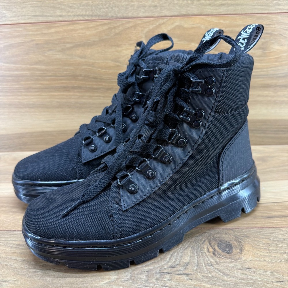Dr Martens Combs Womens 6 Lace Up Combat Boots Black‎